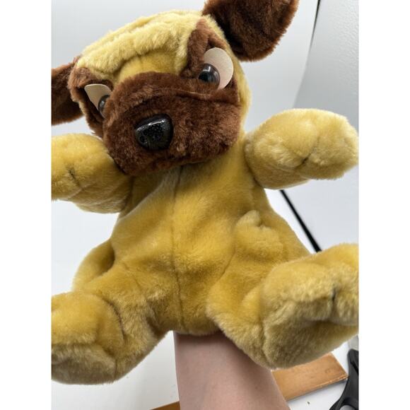 Vintage Puppy Dog Hand Puppet 11" Plush Soft Toy Stuffed Animal - Picture 1 of 6